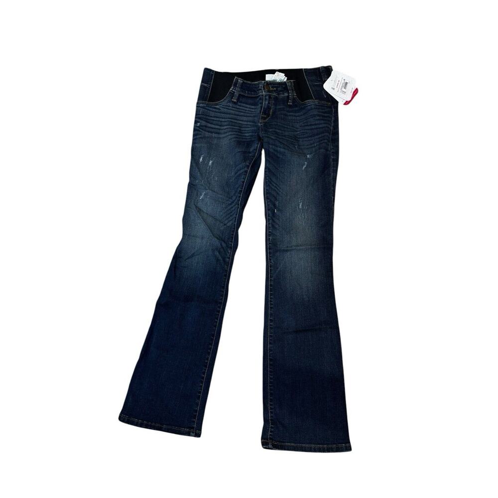 Isabel Maternity Womens Side Panel Skinny Jeans Dark Denim 00 / 24R